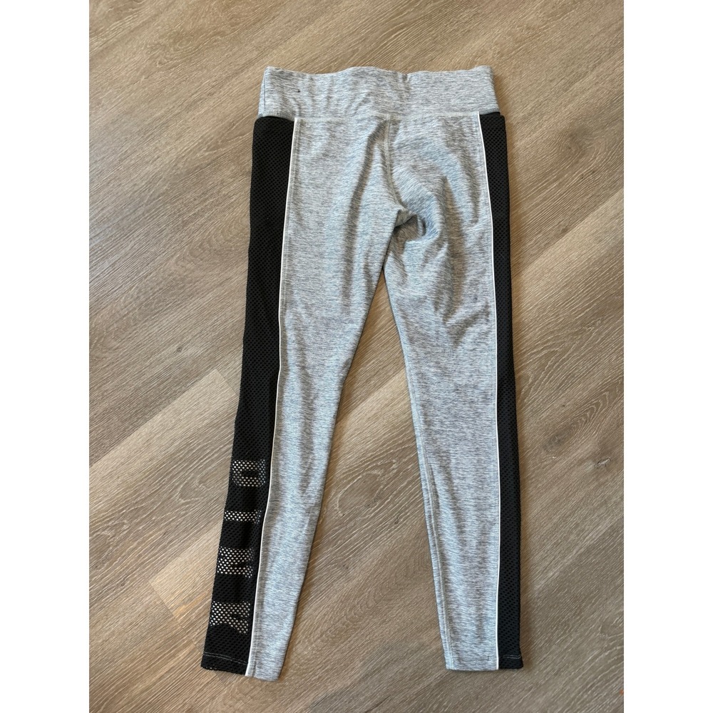 Pink Victoria's Secret Ultimate Gray Mesh Logo Leggings Womens Medium